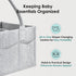 2-Pack Set HIPHOP PANDA Diaper Caddy Organizer - Newborn Essentials Baby Registry Must Haves - Sturdy Nursery Storage