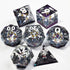 DND Sharp Edge Polyhedral Dice Set, Mini Planet Dice for Dungeons and Dragons, Handmade Peachy Galaxy