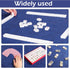 31.5 inches) Mahjong Mat, Mahjong Table Mat with Prints & Extra Dice, for Poker, Card, Mahjong, Dominoes Games (Blue