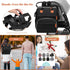 Backpack Diaper Bag for New Parents, Large Capacity Baby Travel Bag with Bottle Holders, Multiple Compartments (Black)