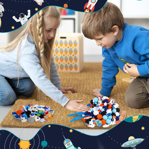 236pcs Space Sensory Bin Filler Fine Motor Toys Astronaut Spaceship Sensory Bin Items Astronauts Saturn Moon Mars Earth