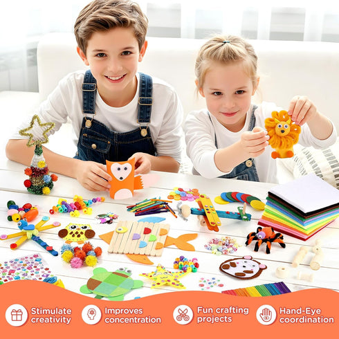 Zefy 3800+ 20 Set 4-12 Pcs Arts and Crafts Kit Supplies for Kids, All in One Art Supplies with Crafts Design, DIY Craft