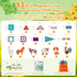 RiteHold 52PCS, 3 4 5 6 7 8, 3+ Magnetic Tiles Farm Animals STEM Toys Magnet Building Blocks for Kids Ages Toddler