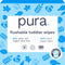 Pura Flushable Toddler Wipes 10 x 60 Wipes, 100% Plastic Free, Hypoallergenic & Fragrance Free