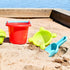 Set 5 18 HABA Sand Toys Basic - Piece Bundle with Plastic Pail, Sieve, Mold, Scoop and Sifting Shovel Sized just