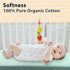 3-Pack 33x20x4 1721 2933 Bedside Sleeper Bassinet Sheets | GOTS Certified Organic Jersey Cotton, Ultra Soft
