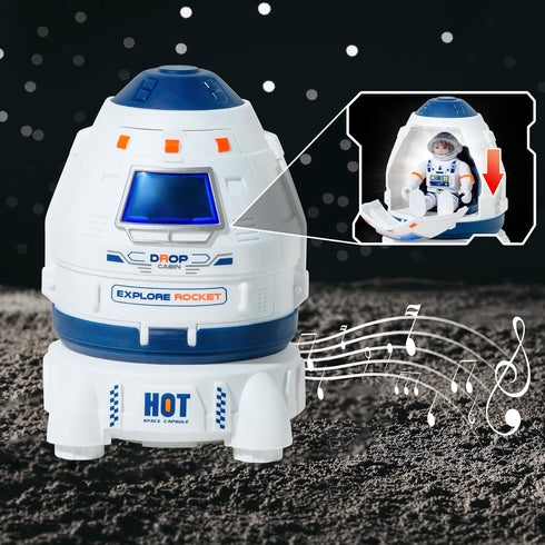 Space Capsule Toys for Kids - Space Toys with Lights and Sound for Outer Space Adventure Gift for Ages 3-8