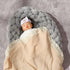 insular Cotton Muslin Baby Blanket with Tassel, Boho Muslin Swaddle Blanket, 47" x 40”, Khaki