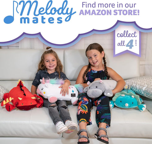 Gloria The Hippo Memory Foam 15” Pillow with Wireless Headphone Speakers for Music, Videos, or Soothing White Noise