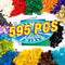 595 Pieces Building Bricks - Building Bulks Blocks with 4 Packs 5" x 5" Stackable Plates, 46PCS Wheel Accessory