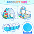 3 in 1 Kids Play Tent for Toddler with Baby Ball Pit, Play Tunnel, Indoor Outdoor Playhouse for Boys and Girls Gifts