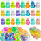 AUZXMCN 24PCS Easter Squishy,Easter Basket Stuffers Bunny Stress Balls for Kids,Easter Toys Stress