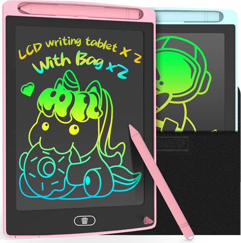 2 Pack LCD Writing Tablet for Kids, Doodle Board with 2 Bag, Electronic Drawing Tablet, Educational Toddler Toy