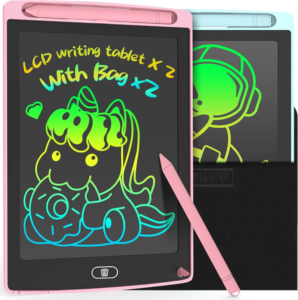 2 Pack LCD Writing Tablet for Kids, Doodle Board with 2 Bag, Electronic Drawing Tablet, Educational Toddler Toy