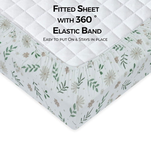 1-Pack,100% Sheet,Pack 24x38 Dreamology Mini Muslin Crib Sheets Girls,Boys,Super Soft,Breathable Cotton Muslin Crib