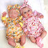 BABESIDE 3 Pcs Baby Doll Clothes for 17-22 Inch Dolls, Outfit Accessories with Floral Pattern for Newborn Girl, Yellow