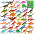 FINGOOO 39 Piece Mini Dinosaur Figures, Assorted Vinyl Plastic Dinosaur Toys for Easter Gifts, Dino Party Cake Toppers