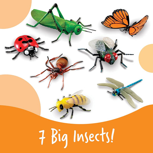 3+ Learning Resources Jumbo Insects - Animal Toys for Kids, Toddler Preschool Science, Fine Motor Skills, Gifts