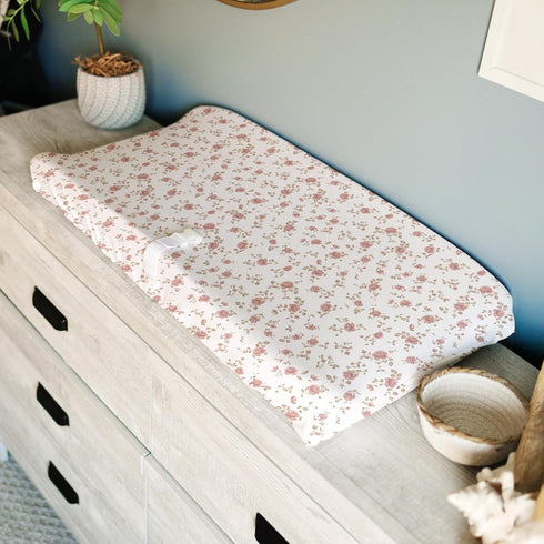 2-Pack Sorrel + Fern Baby Changing Pad Cover for Girls (Juliette) - Premium Fitted Sheets Baby Diaper Changing Table