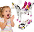 Magnetic Collision Transforming Unicorn Car Toys 2-Pack, Transformer Cars that Crash into