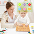 TanFans Wooden Alphabet Tracing Board, Montessori Educational Toy for Preschool, Fine Motor Skills Development Tool