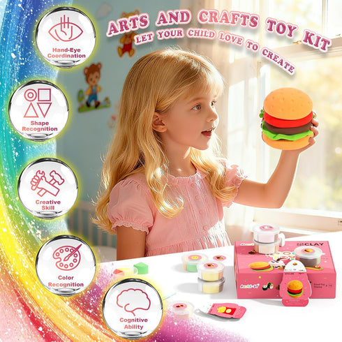 12 Air Dry Clay Kit - Food Toy Theme, Modeling Clay for Kids, DIY Model Magic Clay with Tools and Tutorials, Boxes