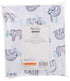 Fitted Crib Sheet in Soft Grey, White & Aqua Sloth Pattern