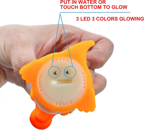 6 JOYIN Pcs Pre-Filled Easter Eggs with Light-up Floating Dinosaur Bath Toys for Kids Toddlers Easter Eggs Hunt, Basket