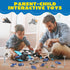 Playset XDUOYJOY Police Helicopter Toy with Vehicles, Fighter Jets, Airplane, SWAT Truck and Roadblocks, Police Rescue