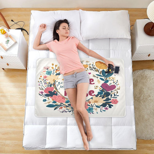 GuoChe Valentines Day Flowers Heart Branch Love You Mose Extra Large Resuable Changing Pad Covers Highly Absorbent