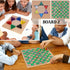 5-in-1 2 Glintoper Wooden Board Game with Reversible Boards for Chess, Checkers, Chinese Checkers, Snakes and Ladders
