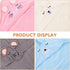 HONITANO 4pcs 31x31 Inch Hooded Baby Bath Towels - Soft Coral Fleece Animal Design Newborn Towels Essentials - Ultra