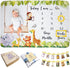 A&JS TOTS Baby Monthly Milestone Blanket, First 12 Months Growth Chart Blanket for Baby Boy or Girl 60"x40"