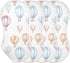 Set 1, Watercolor Hot Air Balloons Muslin Baby Burp Cloths of Super Soft & Absorbent Burping Rags, Cotton Burp Clothes