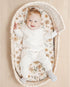 2 Pack Konssy Muslin Fitted Bassinet Sheets for Baby Girl Boy, Soft Breathable Baby Bassinet Sheets Fit for Bassinets
