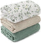 GLLQUEN BABY Muslin Swaddle Blankets,3-Pack Receiving Blankets for Newborn Boys and Girls,Baby