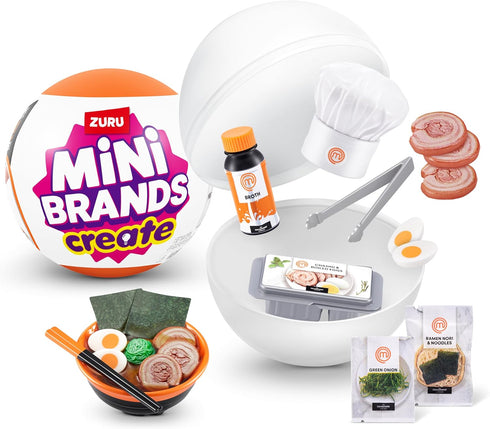 Mini Brands Create MasterChef Series 1 Capsule by ZURU - Real Miniature MasterChef Creations Collectible Toy