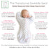 SwaddleDesigns Transitional Swaddle Sack - Arms Up Half-Length Sleeves, Medium, 3-6 Months, Tiny Hedgehogs
