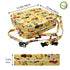 Acxseo 3.5" Toddler Booster Seat for Kitchen Chair, Oxford Foam Cushion, Non-Slip Base, Adjustable Straps, Portable