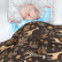 KICPOAY Brown Giraffe Baby Swaddle Blanket for Boys and Girls, Muslin Baby Receiving Swaddle Blanket, Soft Cotton