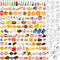 200 Pcs Dollhouse Miniature Food & Drinks - Kitchen Accessories for 1/12 Doll House, Fake Resin Pretend Game