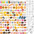 200 Pcs Dollhouse Miniature Food & Drinks - Kitchen Accessories for 1/12 Doll House, Fake Resin Pretend Game
