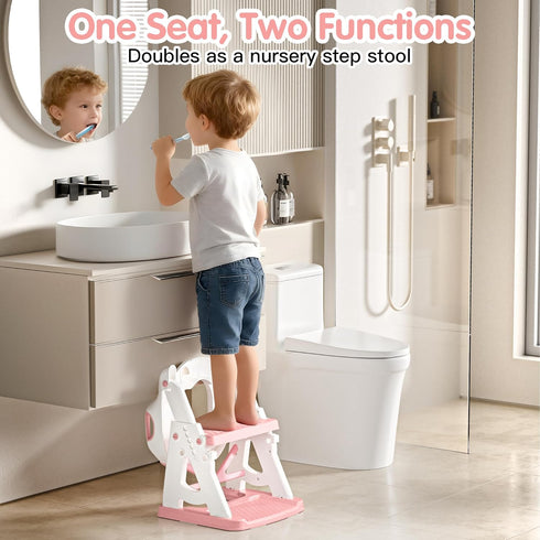 vorykido 2 1 Potty Training Seat, in Potty Training Toilet with Step Stool for Boys Girls, Toddler Toilet Seat