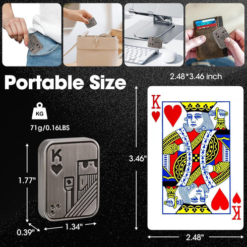 Fidget Toys Adults, Metal Poker Fidget Slider, Magnetic Poker Push Card, Cool Office Gadgets, Relieve Stress, Gift
