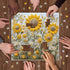 PICKFORU 1000 Sunflower Puzzles for Adults Pieces, Spring Flower Garden Puzzle Nature, Difficult Hard Golden Sunflower