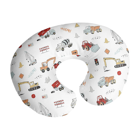 Sweet Jojo Designs Construction Truck Nursing Pillow Cover Breastfeeding Pillowcase for Newborn