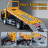 Tow Truck Toy Metal Cab with Flatbed, Friction Powered Transport Trailers with Lights and Siren Sounds