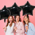 KALOR 18 Inch Black Star Mylar Balloons, 10 Pcs Star Shape Foil Helium Balloons for Wedding, Baby Shower, Birthday