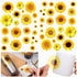 72 Piece Summer Wall Decals - Removable 3D Sunflower Stickers for Crafts, Baby, Kids & Living Room Decor