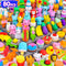 80PCS Mini Animal Erasers for Kids, Bulk Small Toys, 3D Cute Desk Pets, Classroom School Supplies, Party Favors